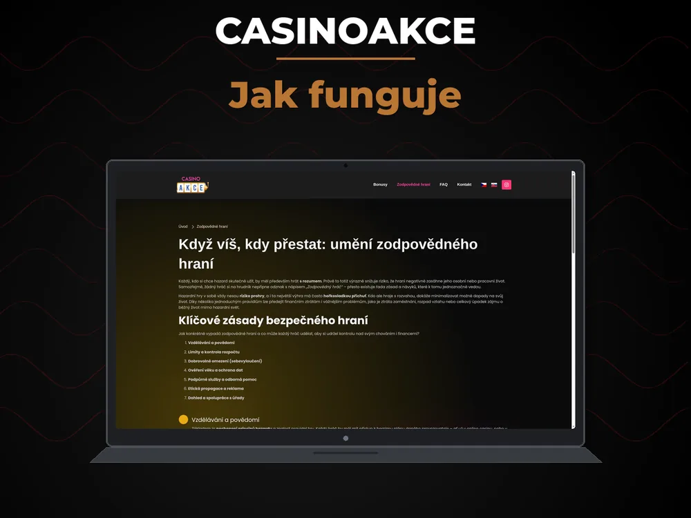 Casinoakce - Jak funguje